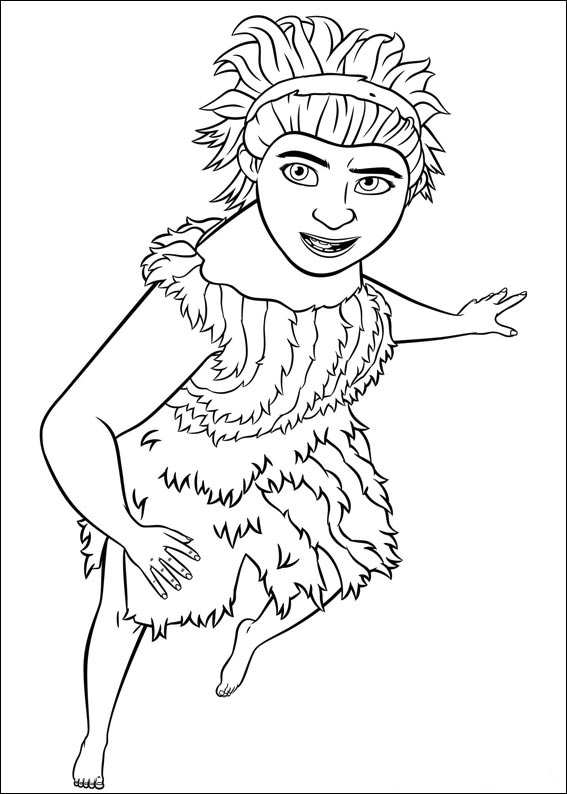 Plansa de colorat cu The Croods 13 5